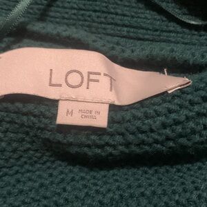 LOFT Emerald Green Chunky Knit Cardi